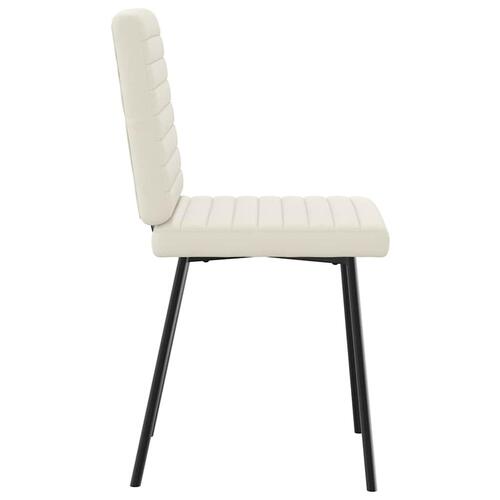 Spisebordsstole 4 stk. velour cremefarvet