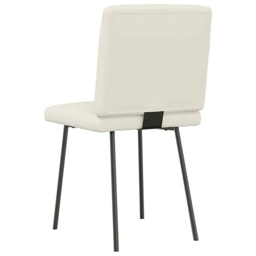 Spisebordsstole 4 stk. velour cremefarvet