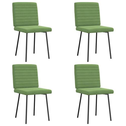Spisebordsstole 4 stk. velour lysegrøn