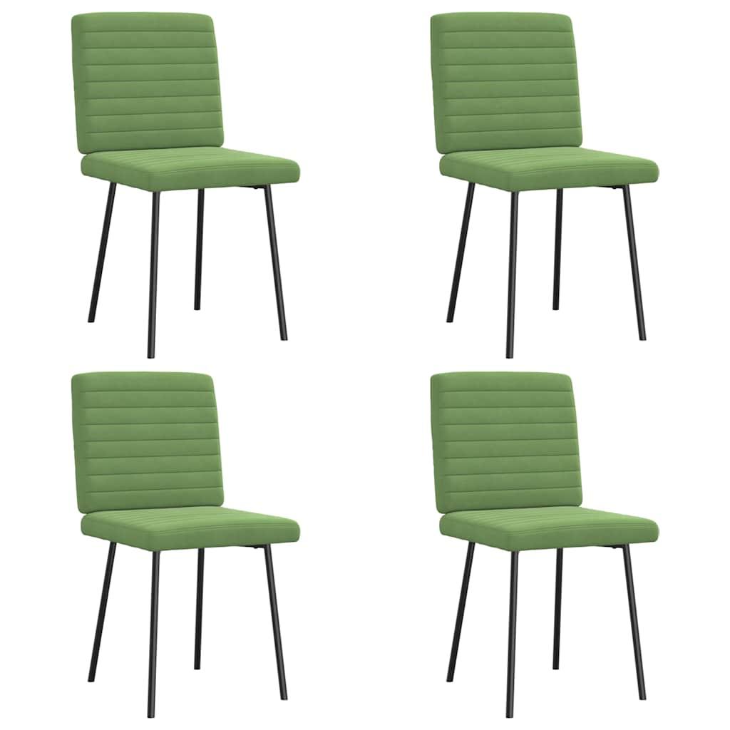 Spisebordsstole 4 stk. velour lysegrøn