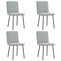 Spisebordsstole 4 stk. velour lysegrå