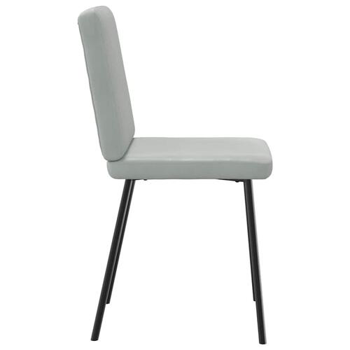 Spisebordsstole 4 stk. velour lysegrå