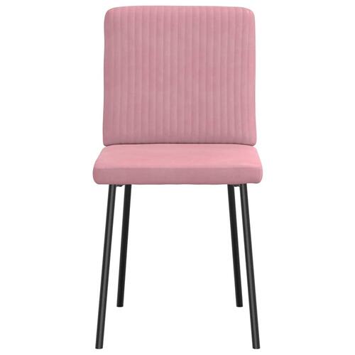 Spisebordsstole 4 stk. velour lyserød
