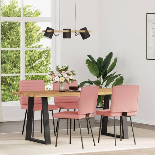 Spisebordsstole 4 stk Pink kunstlæder