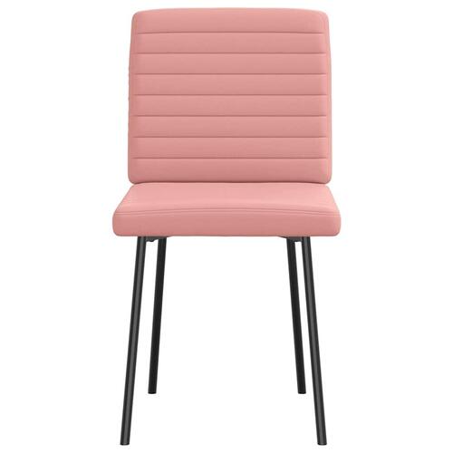 Spisebordsstole 4 stk Pink kunstlæder