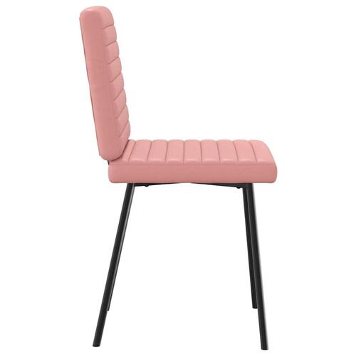 Spisebordsstole 4 stk Pink kunstlæder