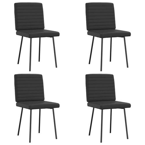 Spisebordsstole 4 stk. kunstlæder sort