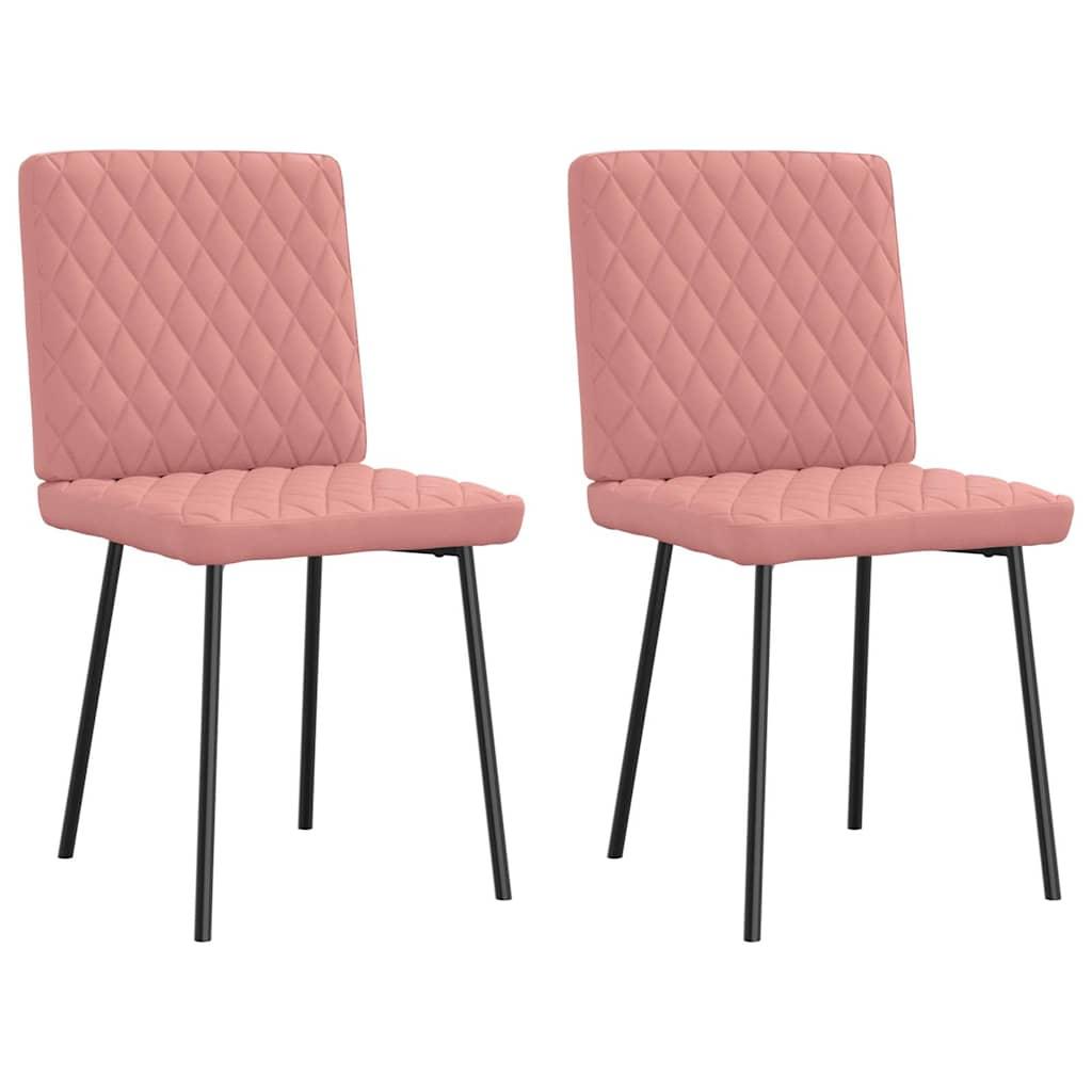 Spisebordsstole 2 stk Pink kunstlæder