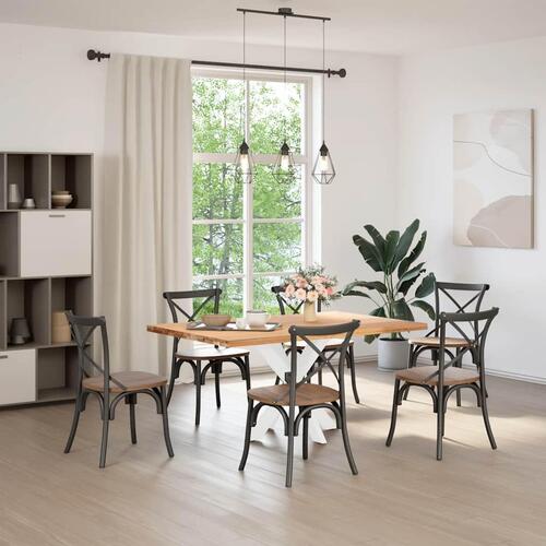 Spisebordsben edderkopform hvid 85x85x(72-73) cm stål