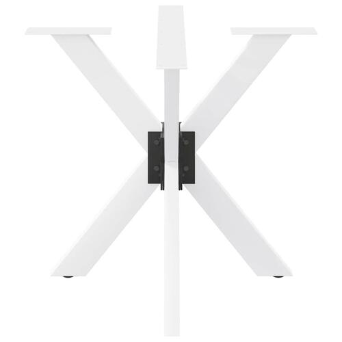Spisebordsben edderkopform hvid 85x85x(72-73) cm stål