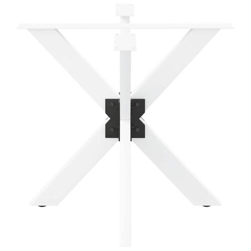 Spisebordsben edderkopform hvid 85x85x(72-73) cm stål