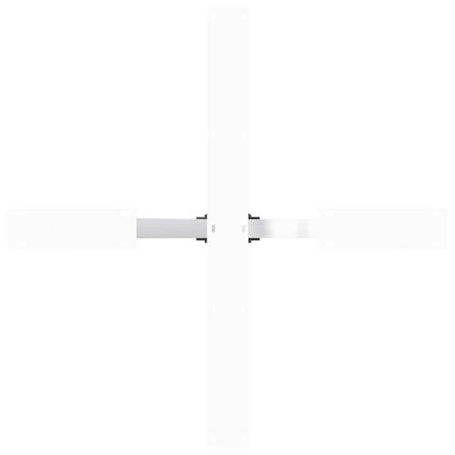 Spisebordsben edderkopform hvid 85x85x(72-73) cm stål