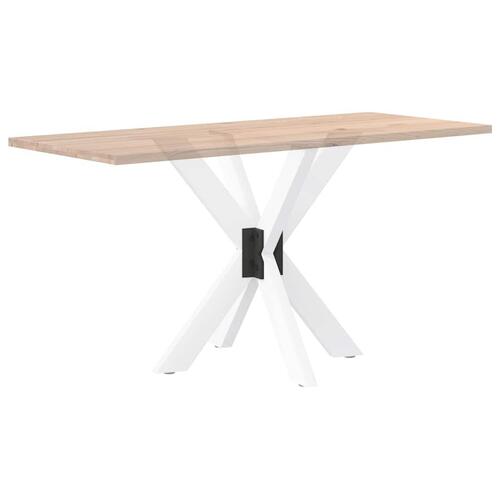 Spisebordsben edderkopform hvid 85x85x(72-73) cm stål