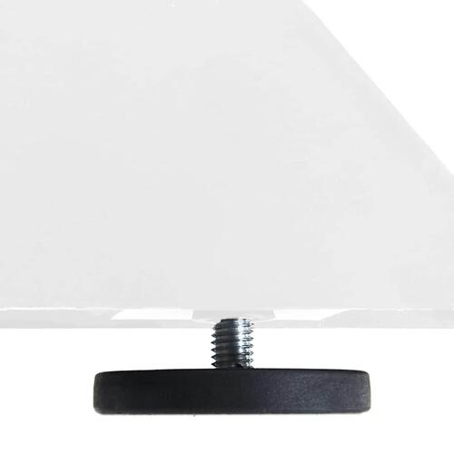 Spisebordsben edderkopform hvid 85x85x(72-73) cm stål