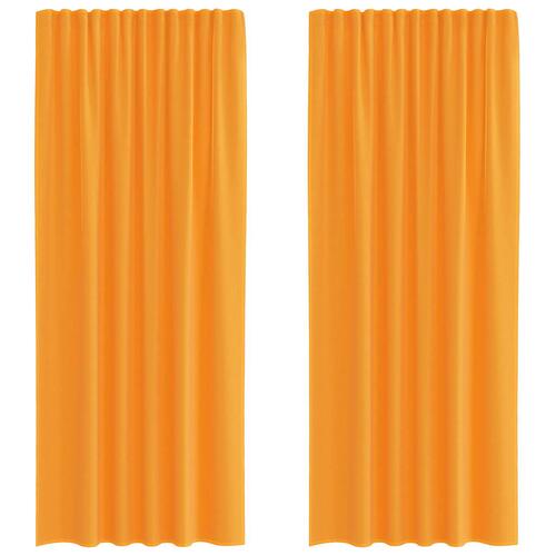 Voile-gardiner med løkker 2 stk. 140x245 cm orange