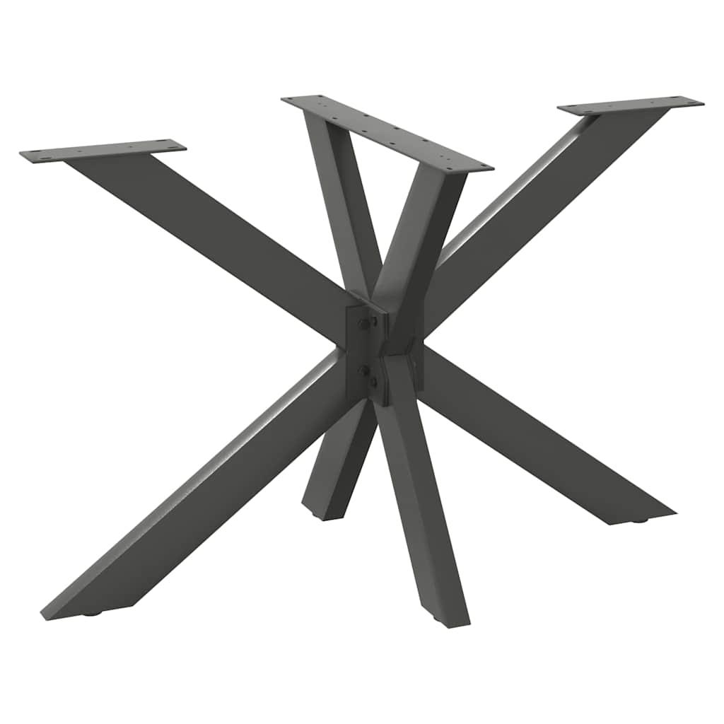 Edderkopformet spisebordben i stål - antracit 120 × 68 × (72-73) cm billede