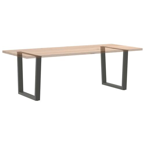 Spisebordsben V-form 2 stk Antracit 90x(72-73,3) cm Stål