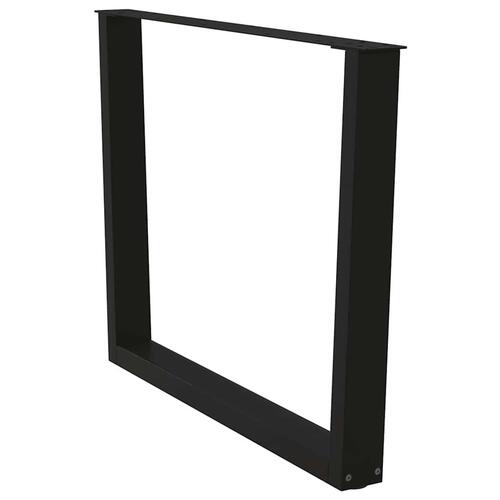 Spisebordsben V-form 2 stk Sort 100x(72-73,3) cm Stål