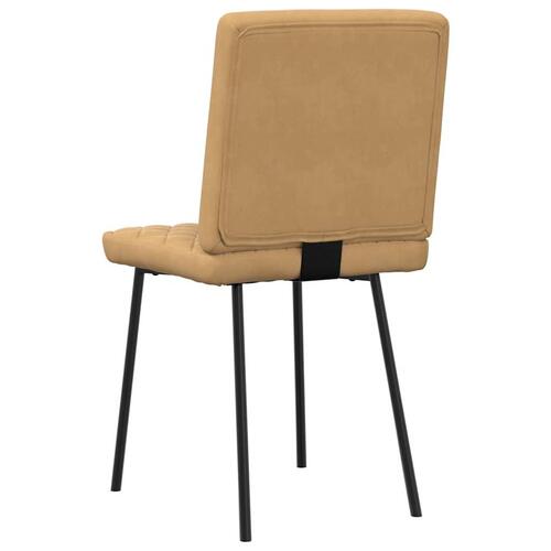 Spisebordsstole 6 stk. velour brun