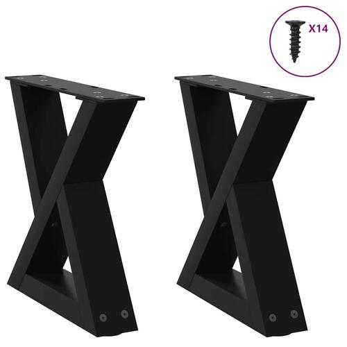 Sofabordben 2 stk Sort 40x(30-31,3) cm Stål