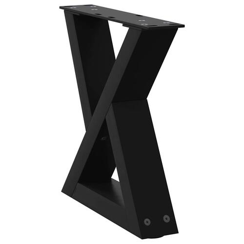 Sofabordben 2 stk Sort 40x(30-31,3) cm Stål
