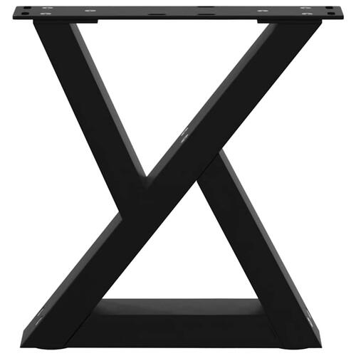 Sofabordben 2 stk Sort 40x(30-31,3) cm Stål