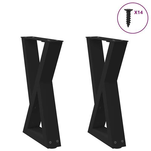 Sofabordben 2 stk Sort 28x(42-43,3) cm Stål
