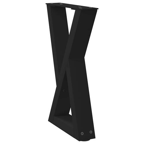 Sofabordben 2 stk Sort 28x(42-43,3) cm Stål