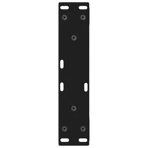 Sofabordben 2 stk Sort 28x(42-43,3) cm Stål