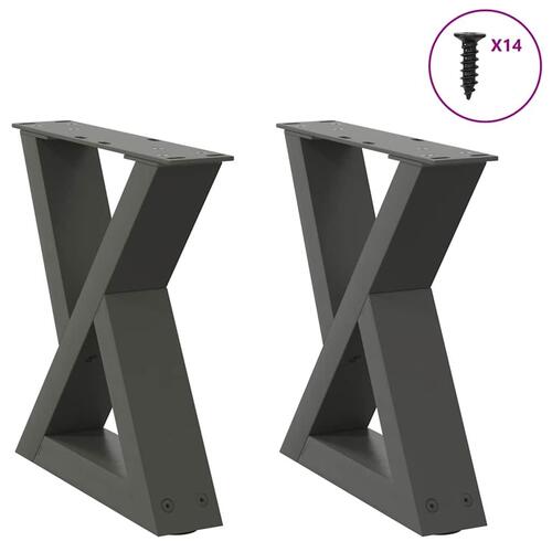 Sofabordben 2 stk Antracit 40x(30-31,3) cm Stål