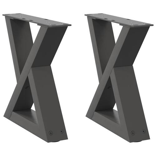 Sofabordben 2 stk Antracit 40x(30-31,3) cm Stål