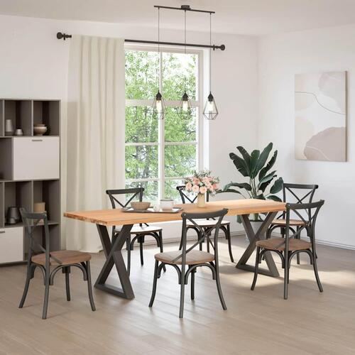 Spisebordsben 2 stk Antracit 80x(72-73,3) cm Stål