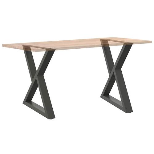 Spisebordsben 2 stk Antracit 80x(72-73,3) cm Stål