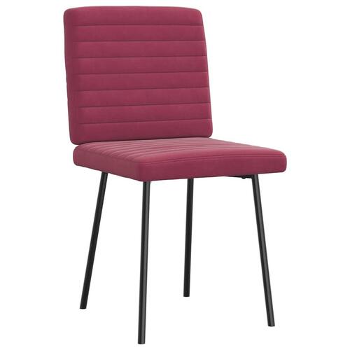 Spisebordsstole 4 stk. velour vinrød