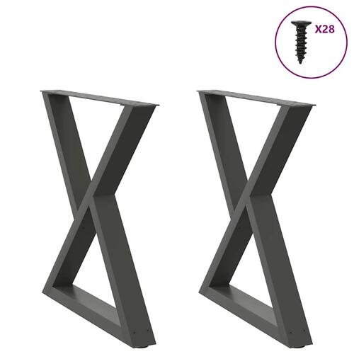Spisebordsben 2 stk Antracit 70x(72-73,3) cm Stål
