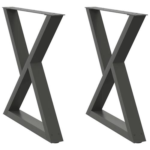 Spisebordsben 2 stk Antracit 70x(72-73,3) cm Stål