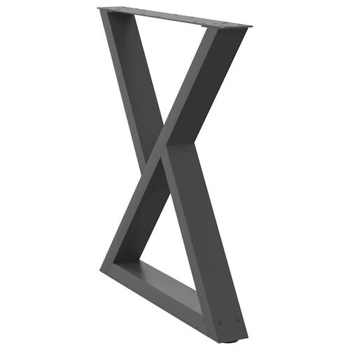 Spisebordsben 2 stk Antracit 70x(72-73,3) cm Stål