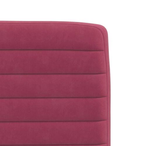 Spisebordsstole 6 stk. velour vinrød