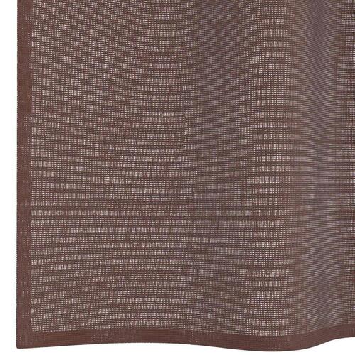 Voile-gardiner med øskner 2 stk. 140x175 cm brun