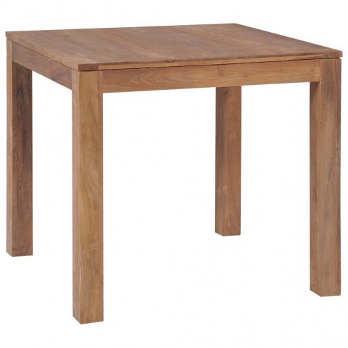 Spisebord 82x80x76 cm massivt teaktræ naturlig finish