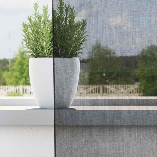 Voile-gardiner med øskner 2 stk. 140x300 cm sort