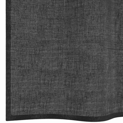 Voile-gardiner med øskner 2 stk. 140x300 cm sort
