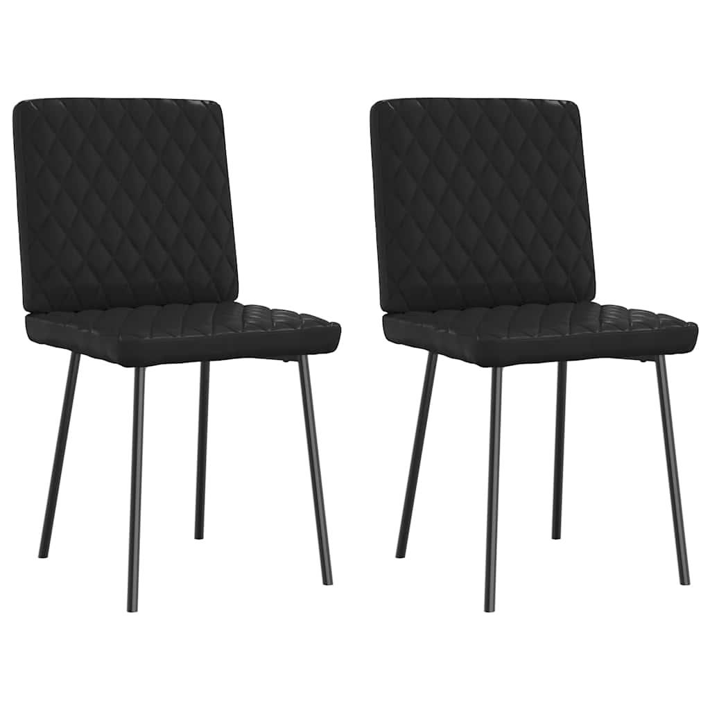 Spisebordsstole 2 stk. kunstlæder sort