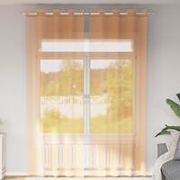 Voile-gardiner med øskner 2 stk. 140x260 cm orange