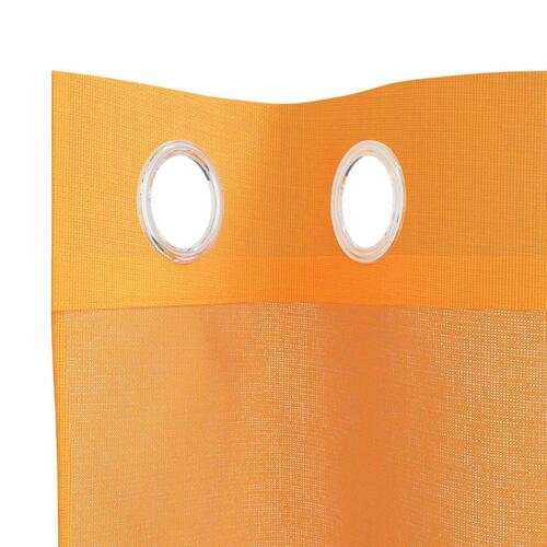 Voile-gardiner med øskner 2 stk. 140x225 cm orange