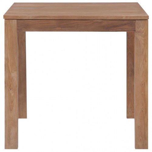 Spisebord 82x80x76 cm massivt teaktræ naturlig finish