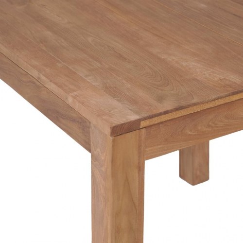 Spisebord 82x80x76 cm massivt teaktræ naturlig finish