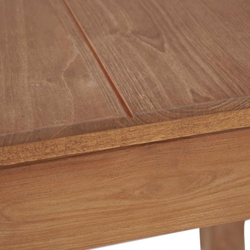 Spisebord 82x80x76 cm massivt teaktræ naturlig finish