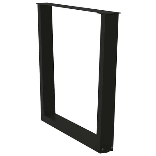 Spisebordsben V-form 2 stk Sort 90x(72-73,3) cm Stål
