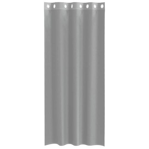 Voile-gardiner med øskner 2 stk. 140x245 cm lysegrå